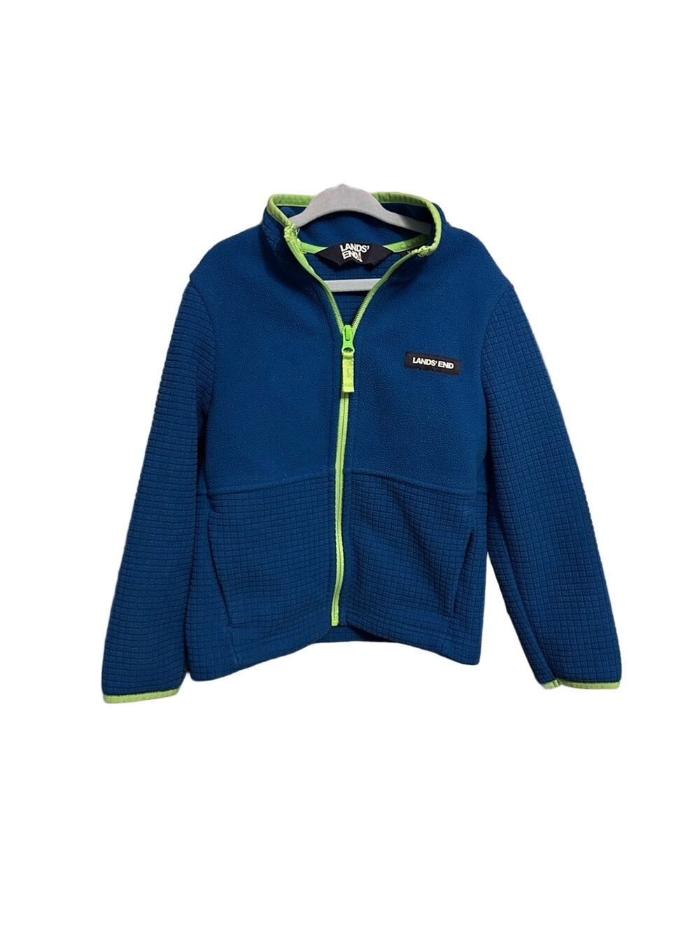Lands' End Kids Blue and Green Zip-Up Hoodie